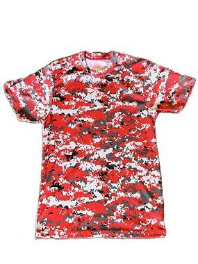 Kids Badger Sport Black/Gray/Red Short Sleeve Jersey/Tee, Size Youth Medium